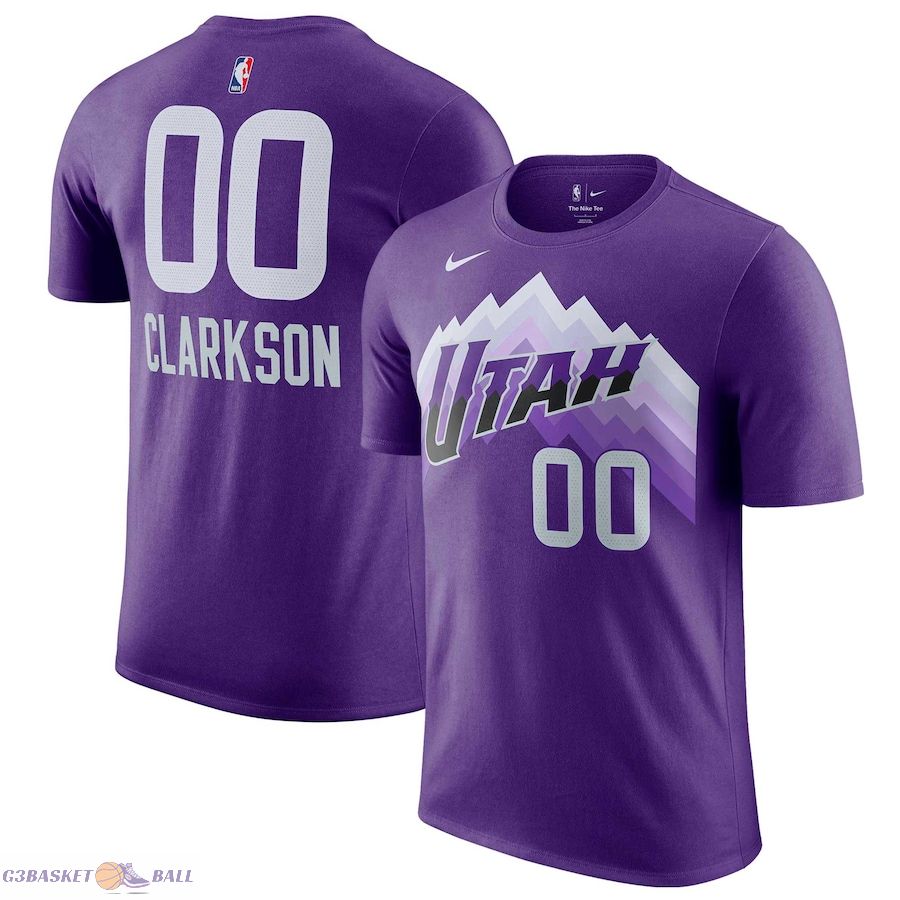 Men's Utah Jazz Jordan Clarkson Purple 2023/24 City Edition Name & Number T-Shirt