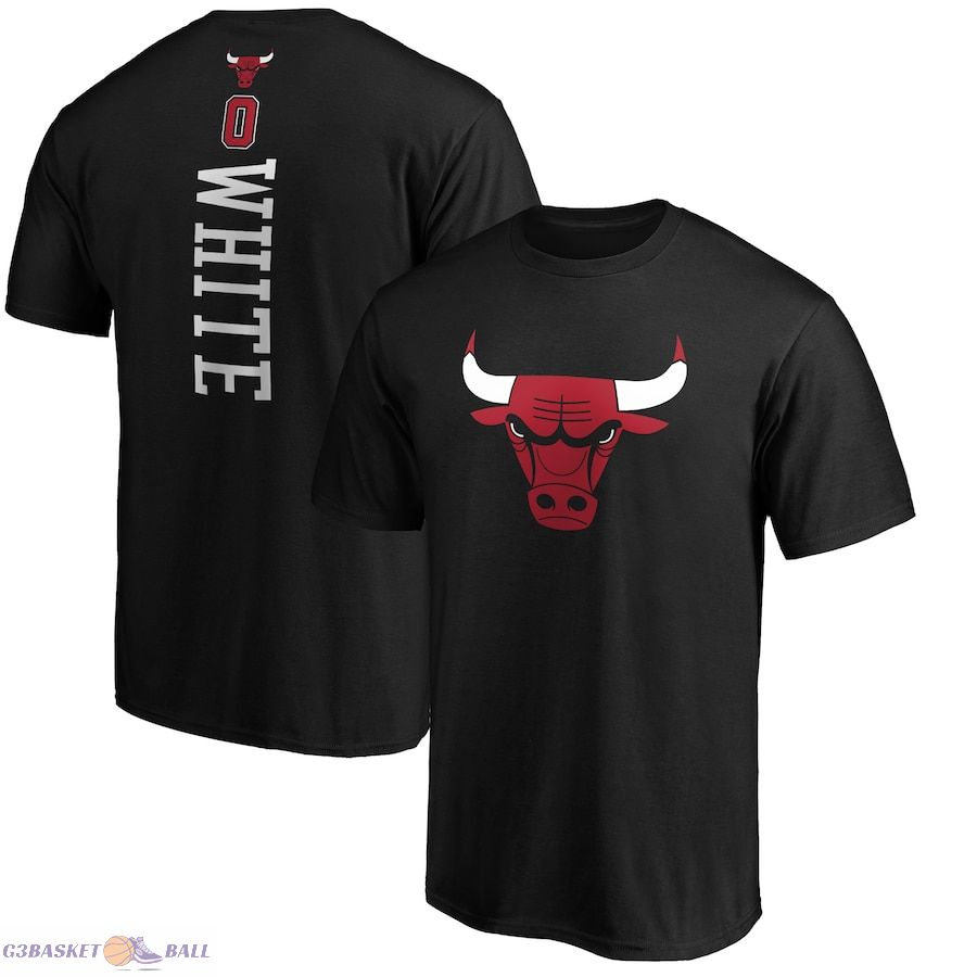 Men's Chicago Bulls Coby White Black Playmaker Name & Number Team T-Shirt