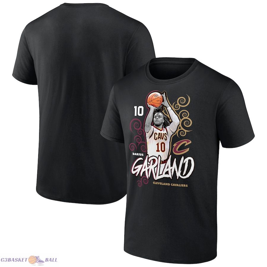 Men's Cleveland Cavaliers Darius Garland Black Competitor T-Shirt