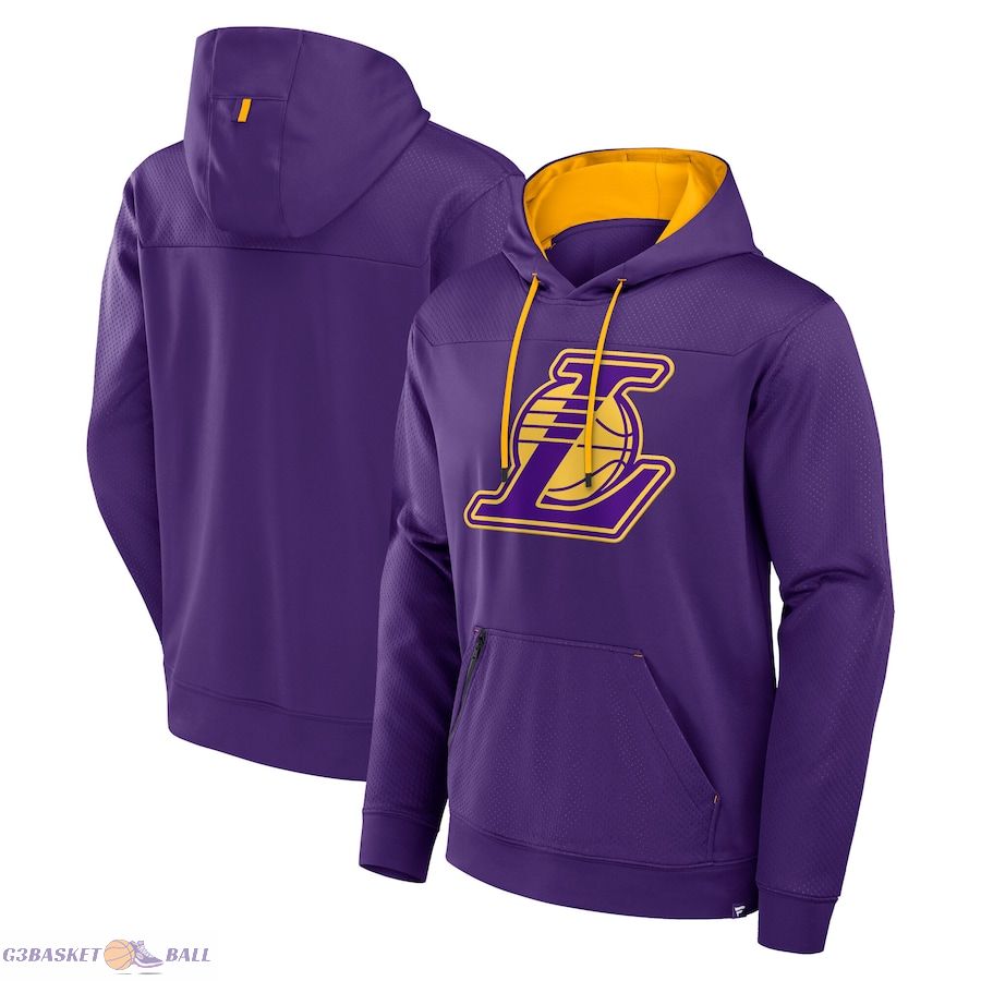 Men's Los Angeles Lakers Fanatics Purple Reserve Defender Pullover Hoodie