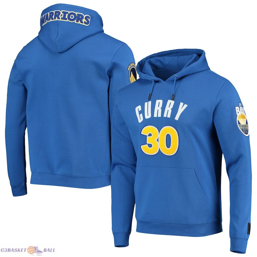 Men's Golden State Warriors Stephen Curry Pro Standard Royal Player Pullover Hoodie