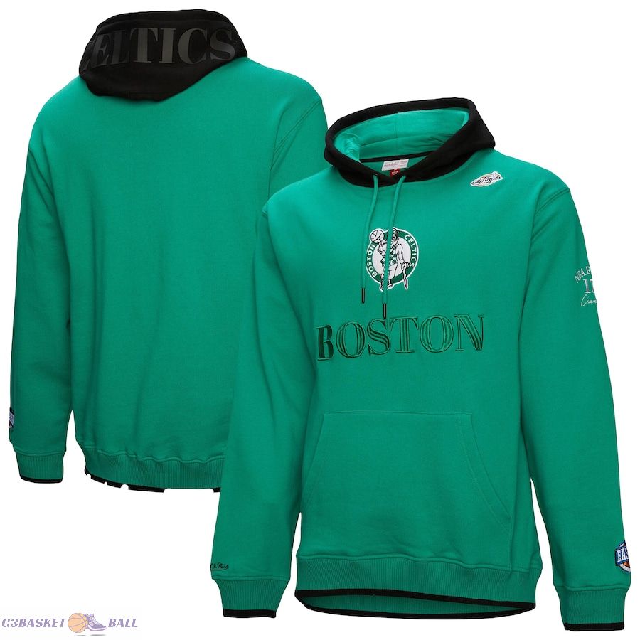 Men's Boston Celtics Mitchell & Ness Kelly Green Hardwood Classics Team OG 3.0 Pullover Hoodie