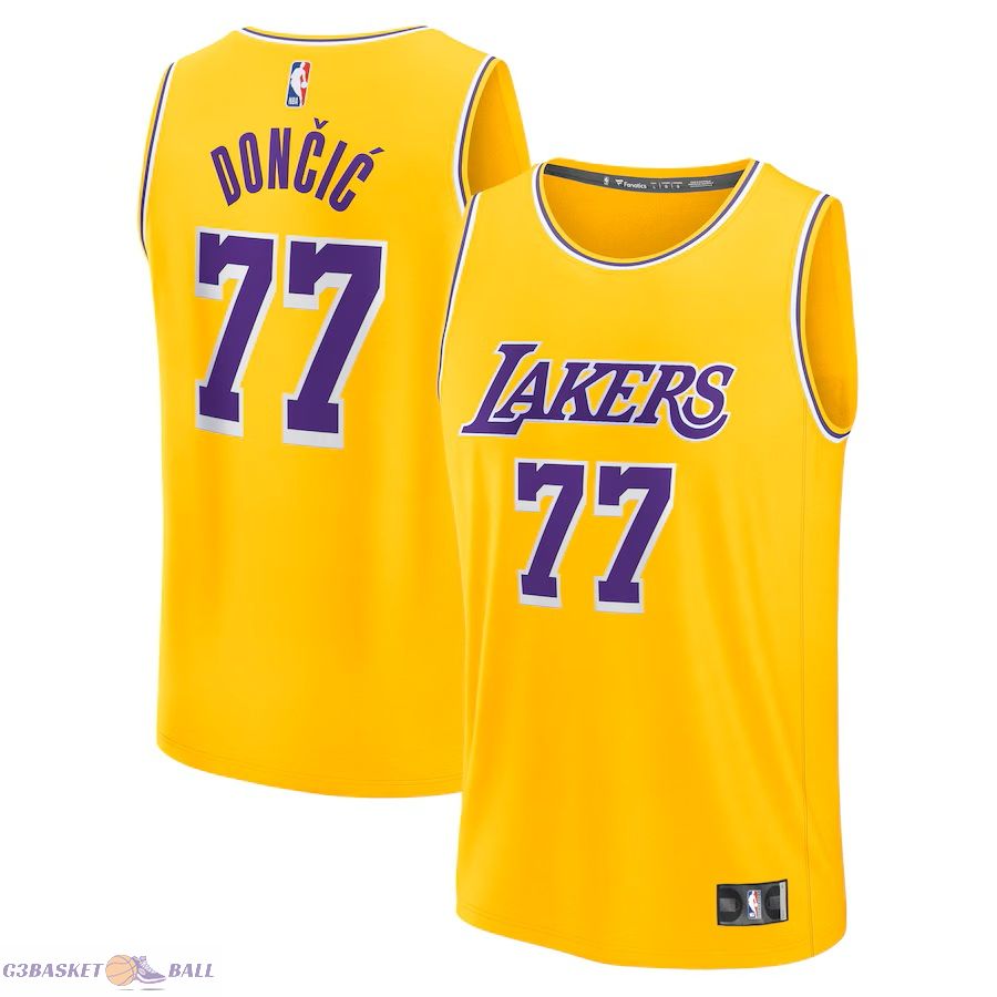 Men's Los Angeles Lakers Luka Dončić Fanatics Royal Fast Break Replica Player Jersey - Icon Edition Men's Los Angeles Lakers Luka Dončić Fanatics Royal Fast Break Replica Player Jersey - Icon Edition