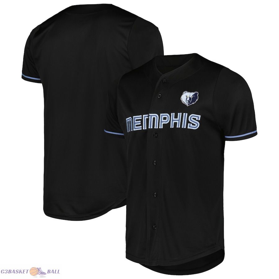 Men's Memphis Grizzlies Fanatics Black Pop Baseball Jersey