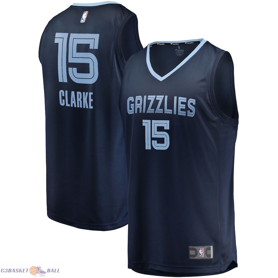 Men's Memphis Grizzlies Brandon Clarke Fanatics Navy Fast Break Replica Jersey - Icon Edition