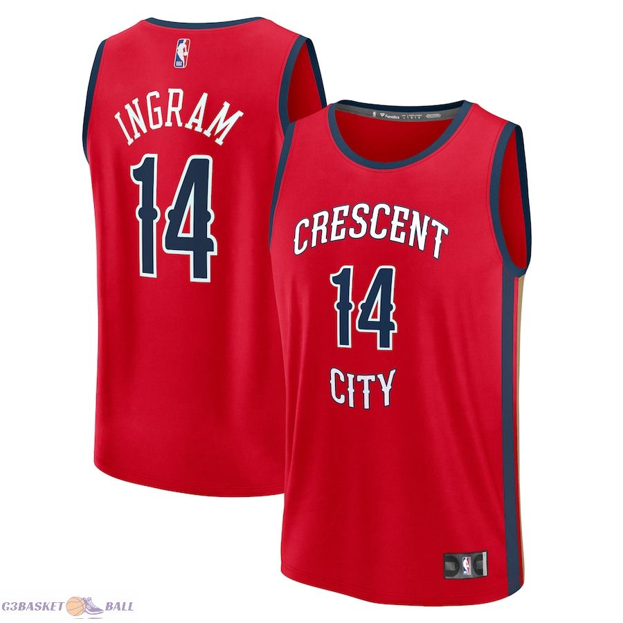 Men's New Orleans Pelicans Brandon Ingram Fanatics Red Fast Break Replica Jersey - Statement Edition