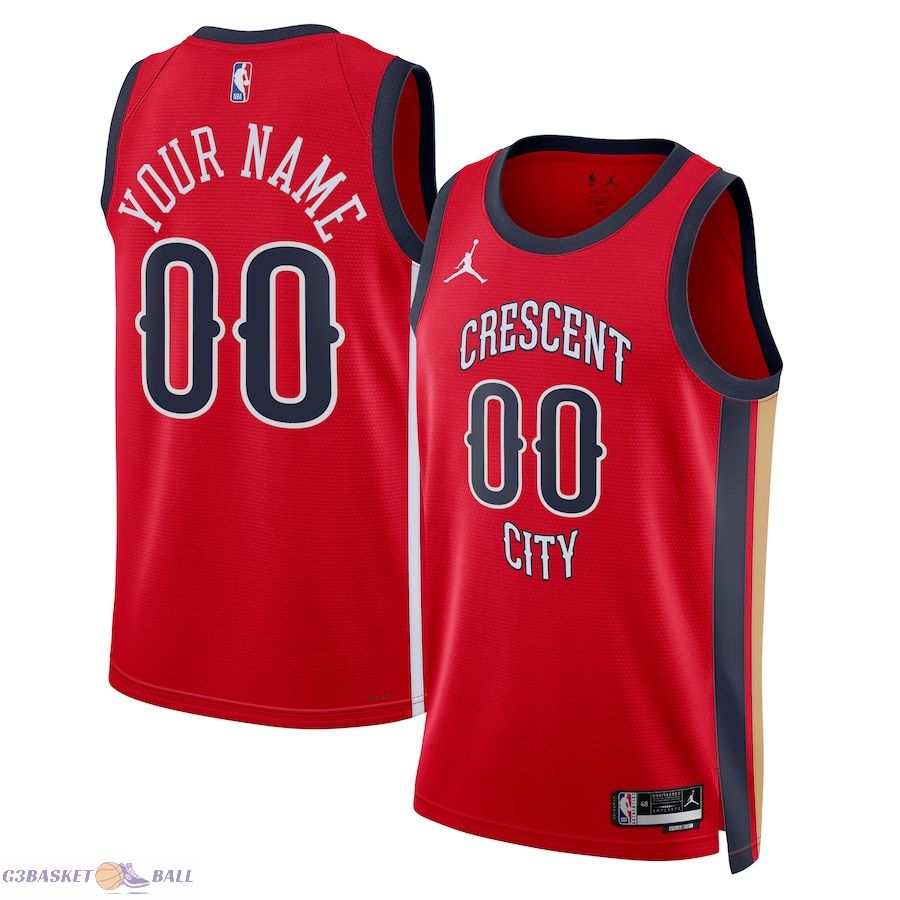 Unisex New Orleans Pelicans Jordan Brand Red Swingman Custom Jersey - Statement Edition