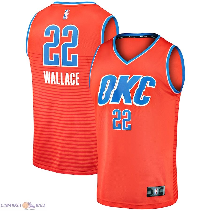 Men's Oklahoma City Thunder Cason Wallace Fanatics Orange Fast Break Replica Player Jersey - Statement Edition