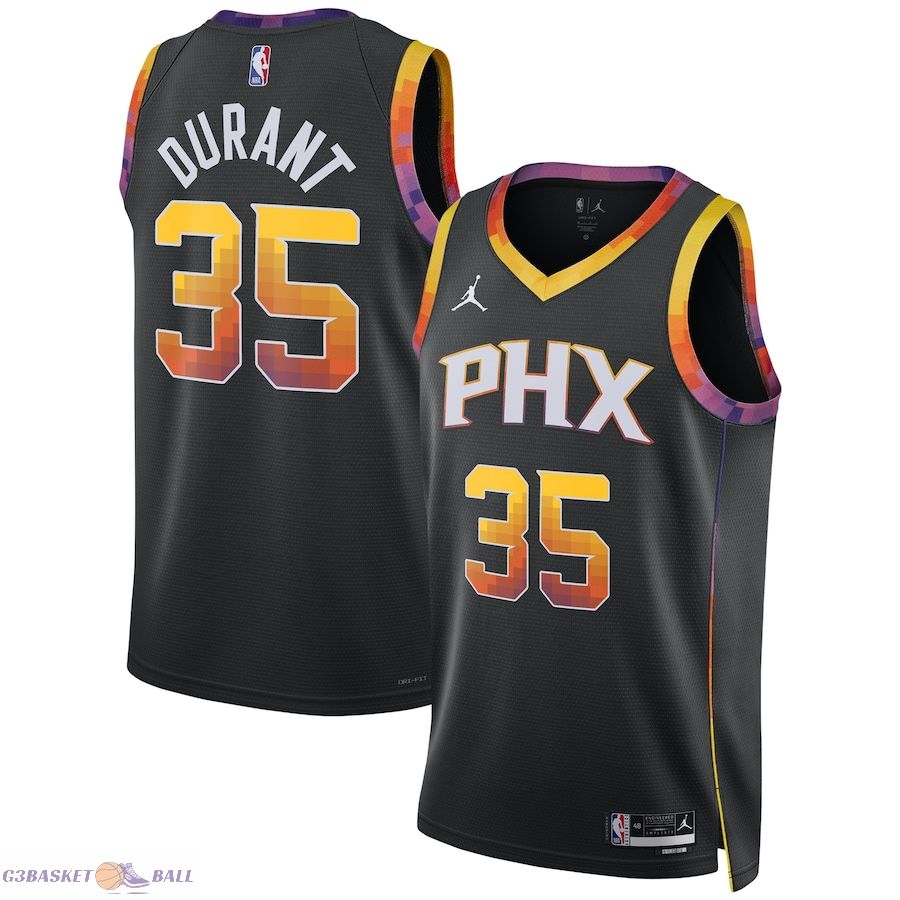 Unisex Phoenix Suns Kevin Durant Jordan Brand Black Swingman Player Jersey - Statement Edition