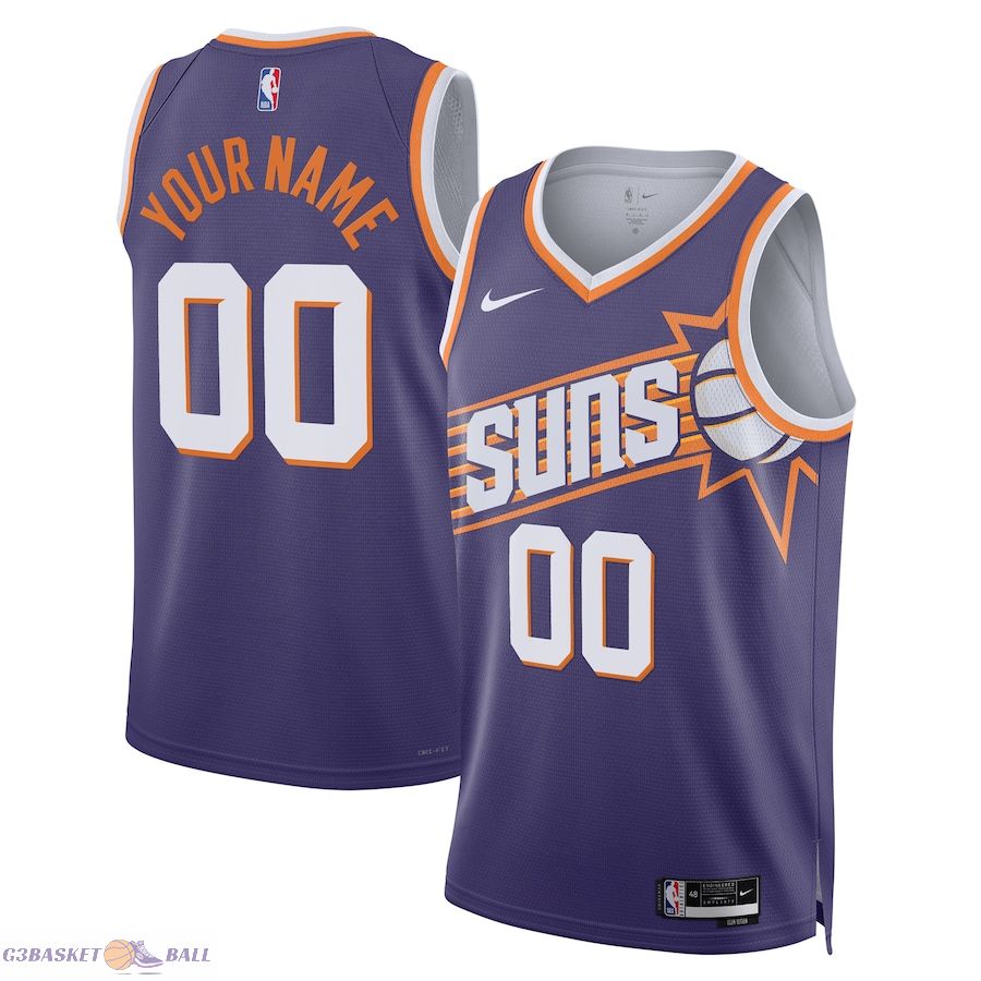 Unisex Phoenix Suns Purple Swingman Custom Jersey - Icon Edition