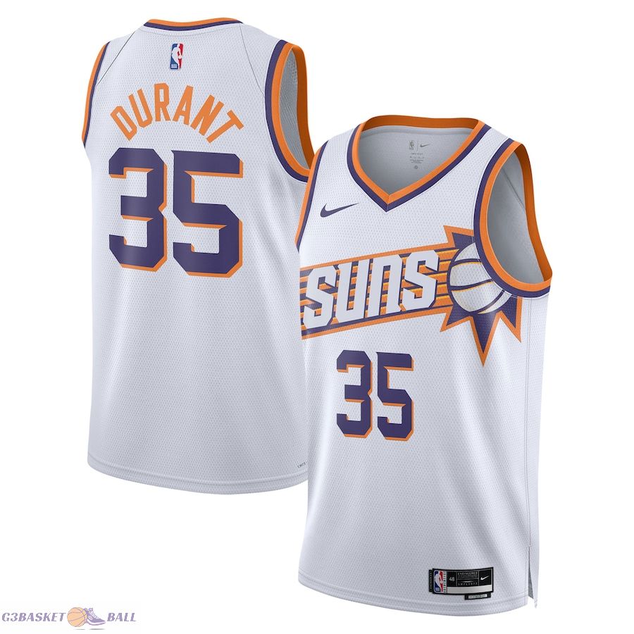 Unisex Phoenix Suns Kevin Durant White Swingman Jersey - Association Edition