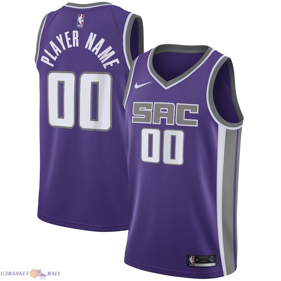 Men's Sacramento Kings Purple Swingman Custom Jersey - Icon Edition