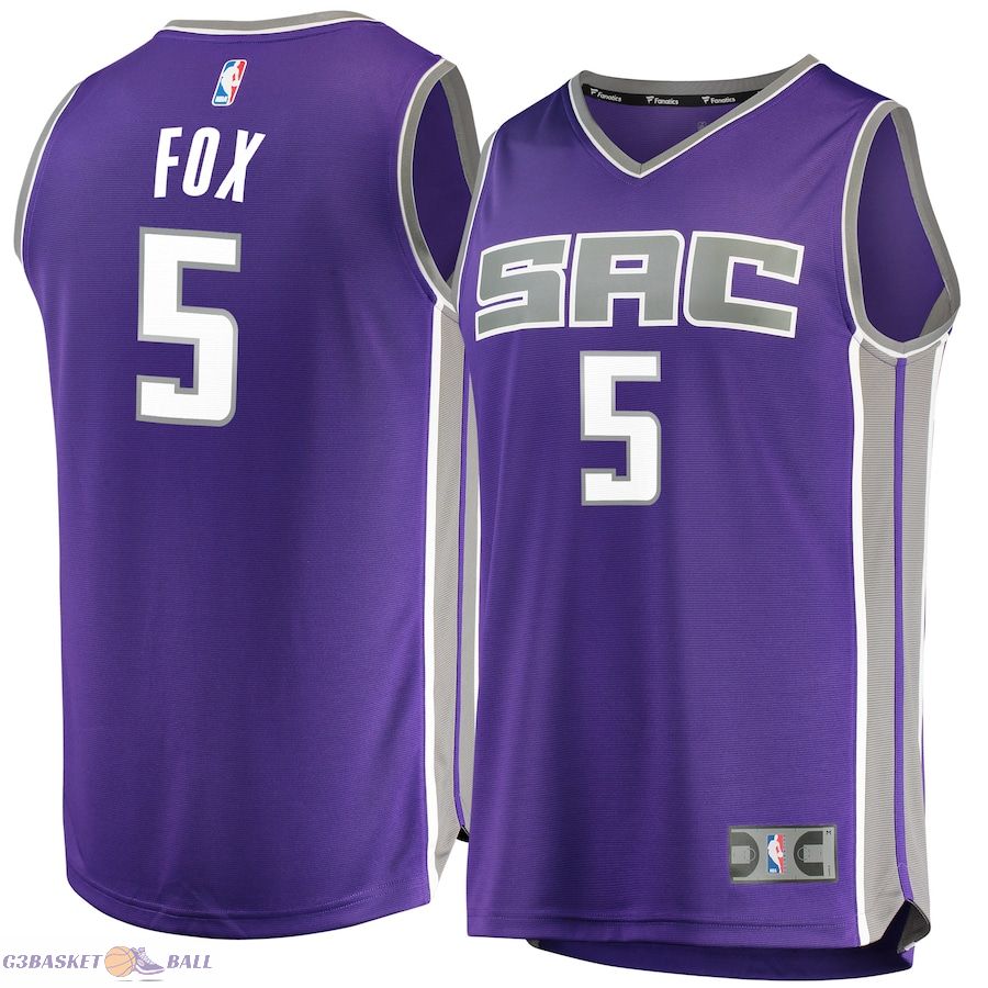 Men's Sacramento Kings De'Aaron Fox Fanatics Purple Fast Break Replica Jersey - Icon Edition