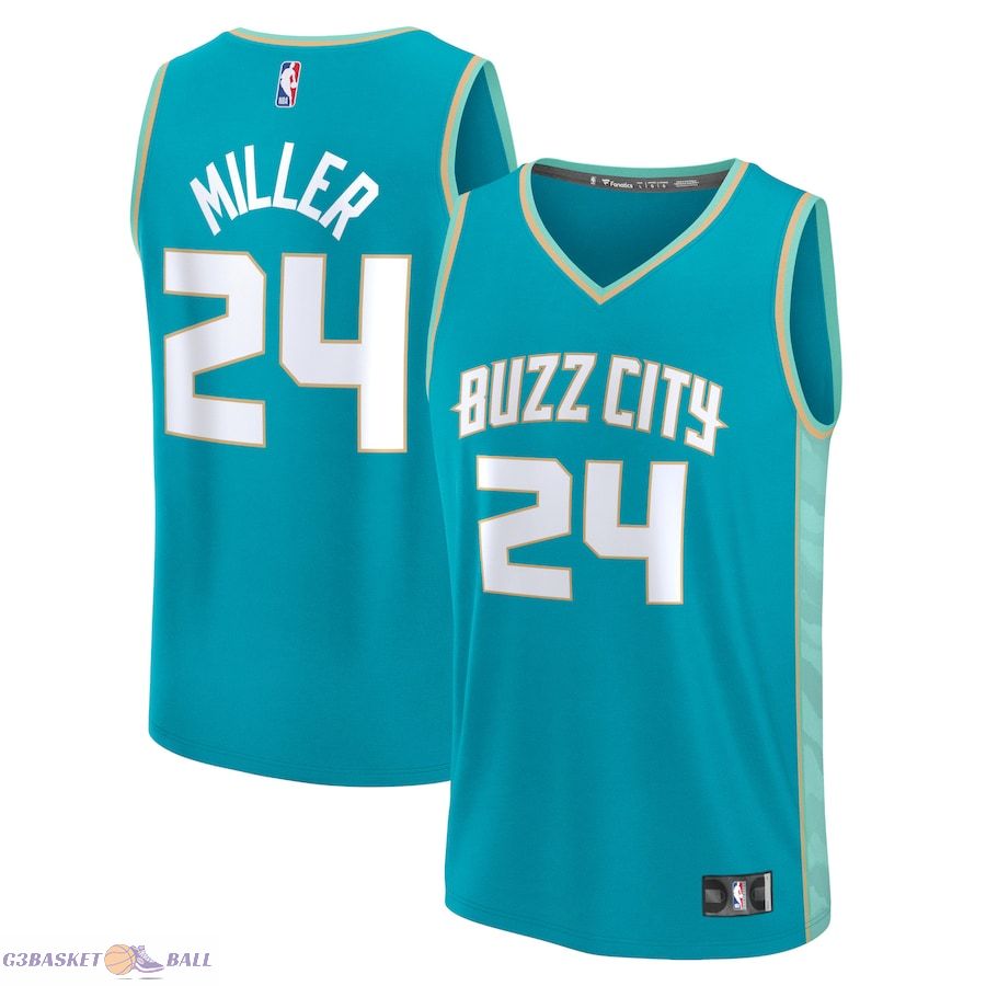 Men's Charlotte Hornets Brandon Miller Fanatics Teal Fast Break Jersey - City Edition