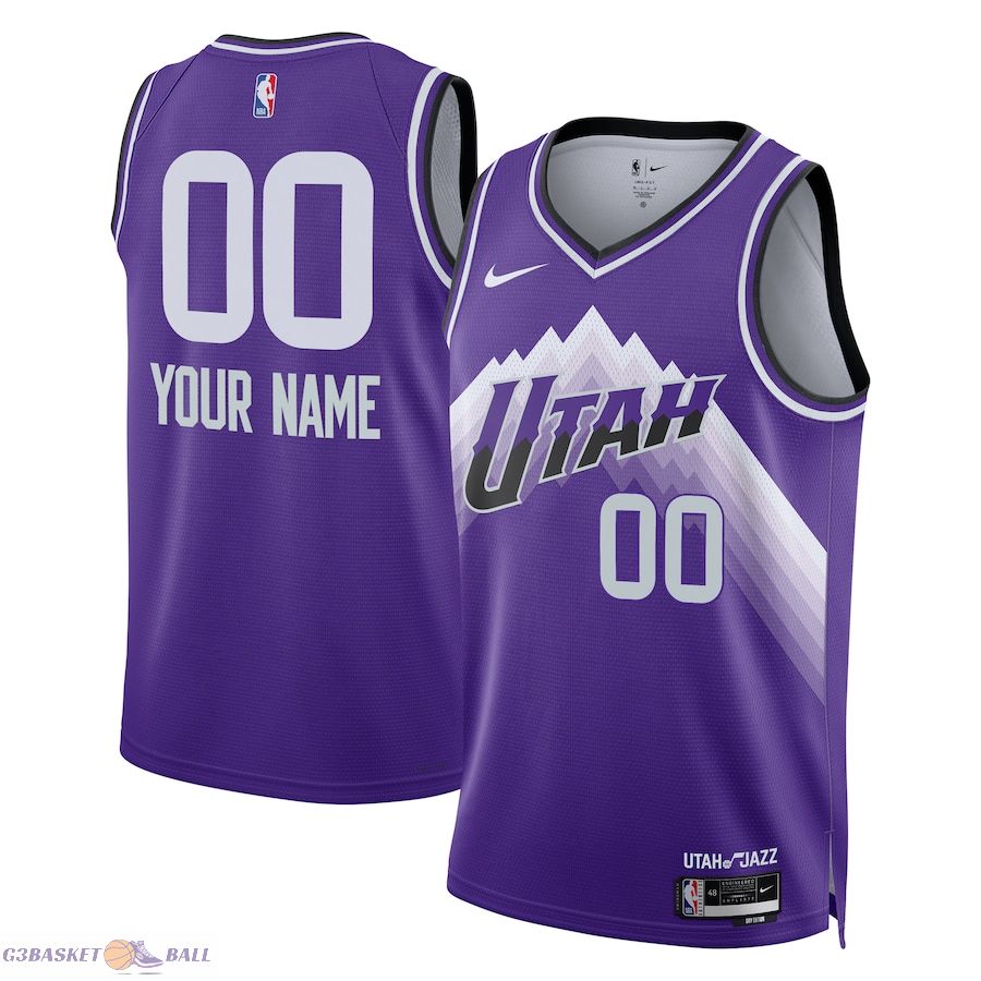 Unisex Utah Jazz Purple 2023/24 Custom Swingman Jersey - City Edition