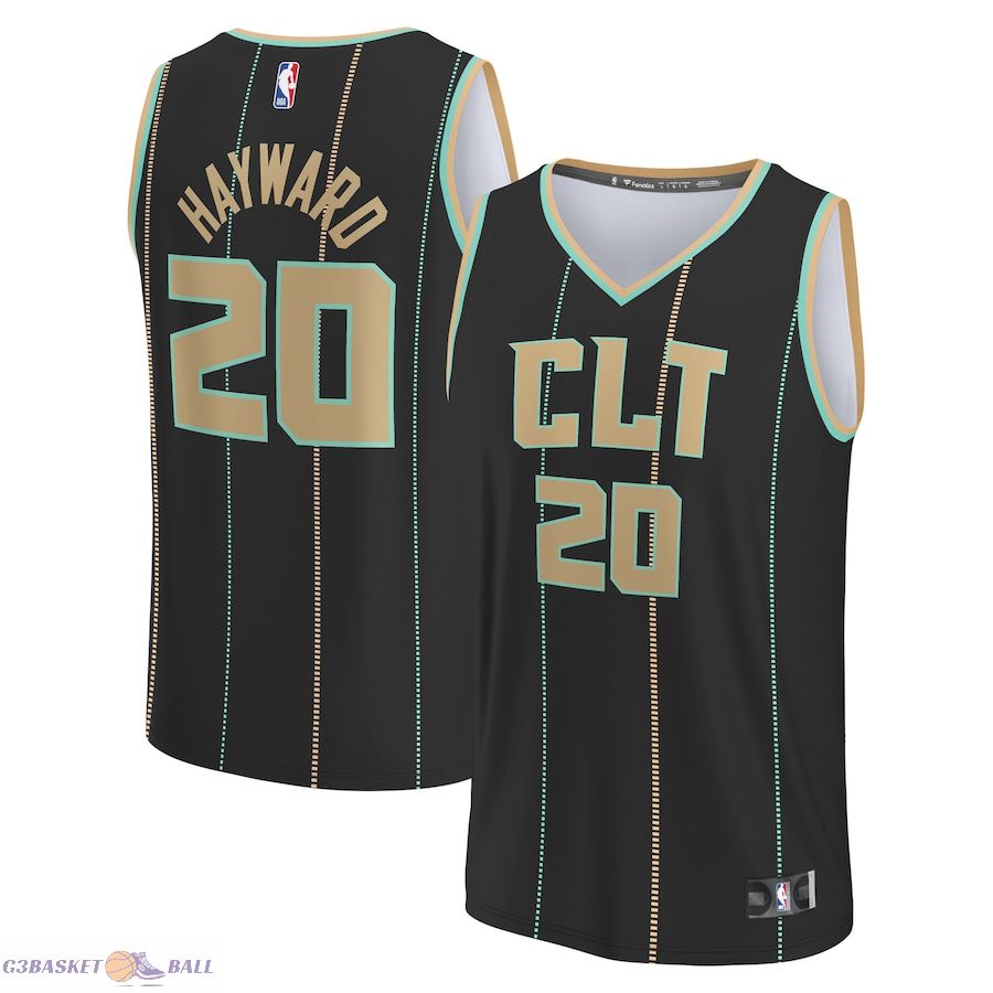 Men's Charlotte Hornets Gordon Hayward Fanatics Black Fastbreak Jersey - City Edition