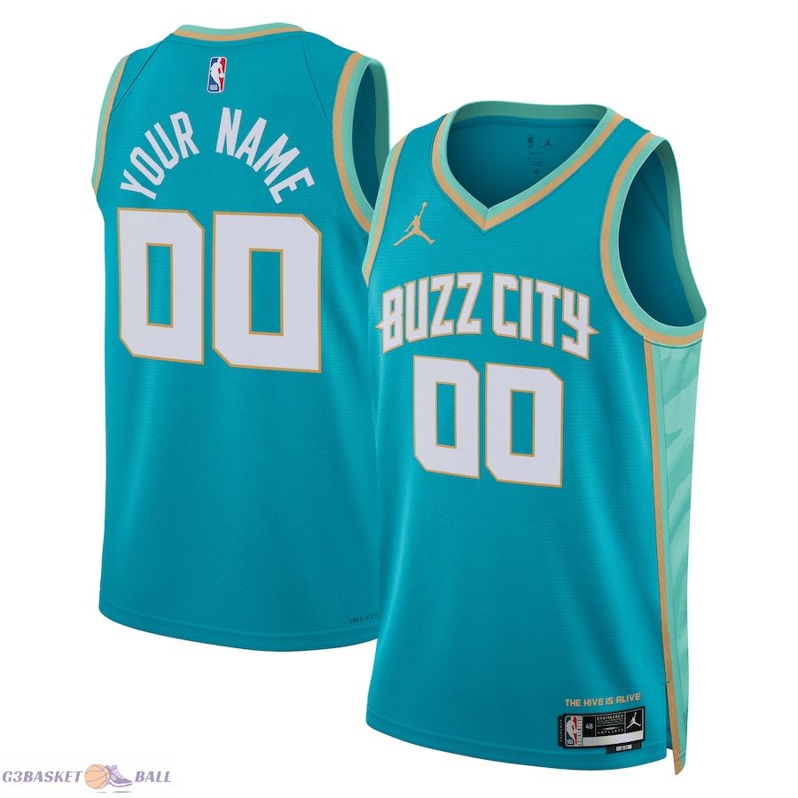 Unisex Charlotte Hornets Jordan Brand Teal 2023/24 Custom Swingman Jersey - City Edition