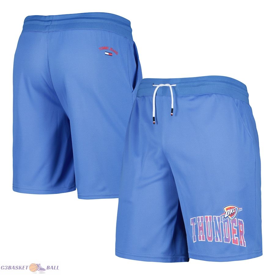 Men's Oklahoma City Thunder Tommy Jeans Blue Mike Mesh Basketball Shorts