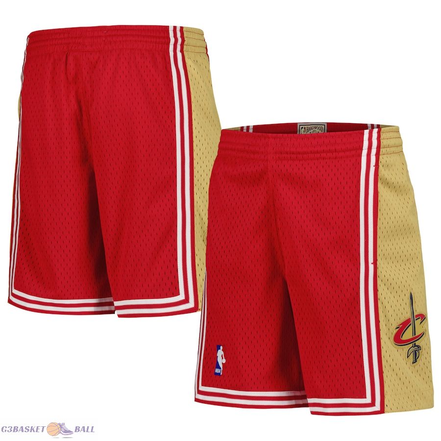 Youth Cleveland Cavaliers Mitchell & Ness Wine Hardwood Classics Swingman Shorts