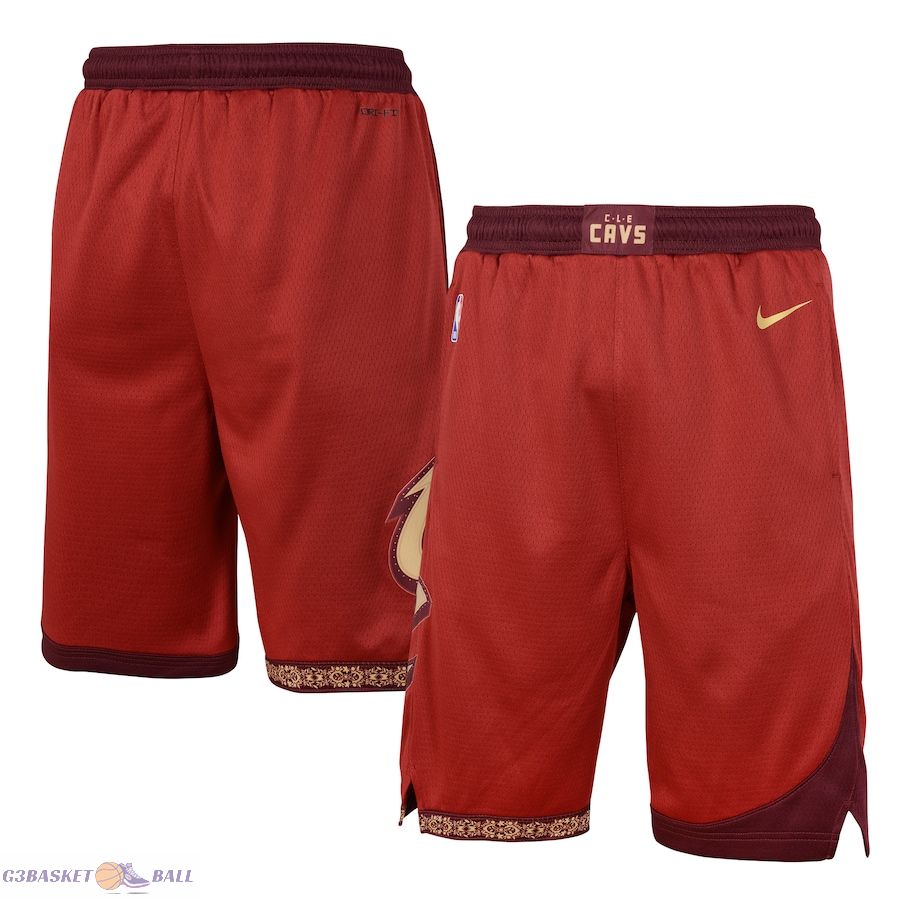 Youth Cleveland Cavaliers Red 2023/24 City Edition Swingman Performance Shorts