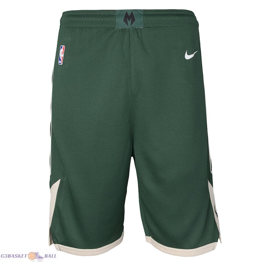 Youth Milwaukee Bucks Hunter Green Swingman Performance Shorts – Icon Edition