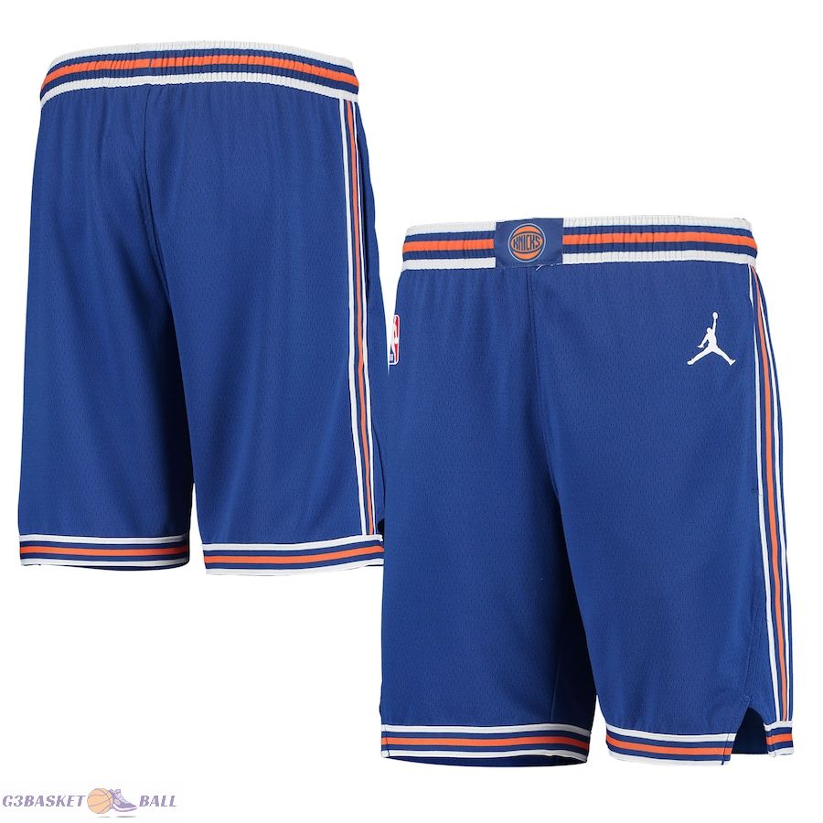 Youth New York Knicks Jordan Brand Blue 2019/20 Swingman Performance Shorts - Statement Edition