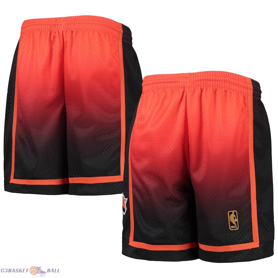 Youth New York Knicks Mitchell & Ness Orange/Black 1996/97 Hardwood Classics Fadeaway Reload 3.0 Swingman Shorts