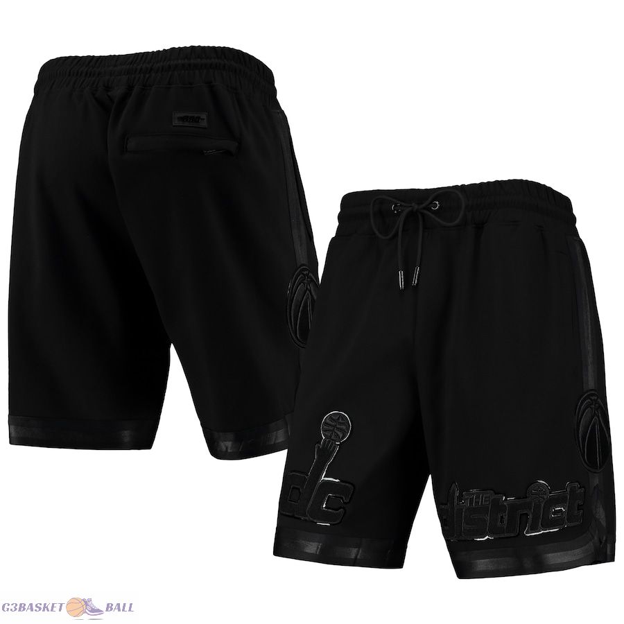 Men's Washington Wizards Pro Standard Triple Black Gloss Shorts