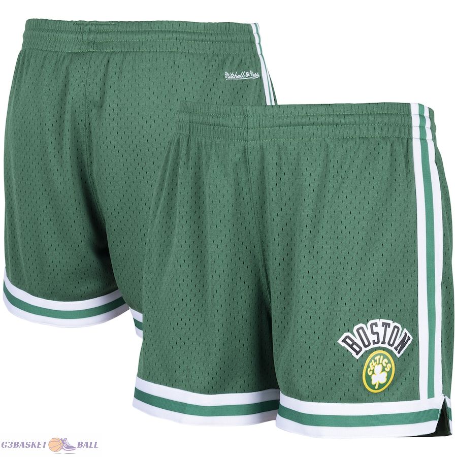 Women's Boston Celtics Mitchell & Ness Kelly Green Jump Shot Shorts