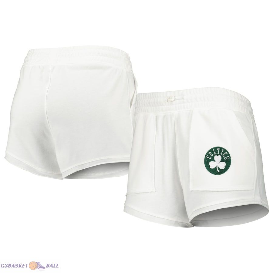 Women's Boston Celtics Concepts Sport White Sunray Shorts