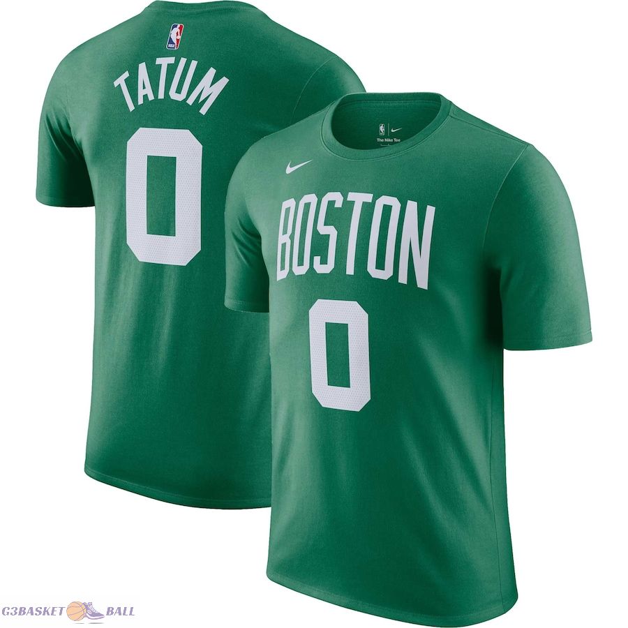 Men's Boston Celtics Jayson Tatum Kelly Green Icon 2022/23 Name & Number T-Shirt